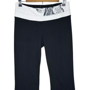 Lululemon Groove Pant Flare White/Black Band Size 8